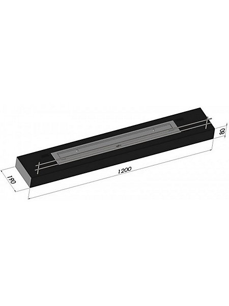 FIREBOX 120 - Insert Bioéthanol autoportant Noir - avec vitre