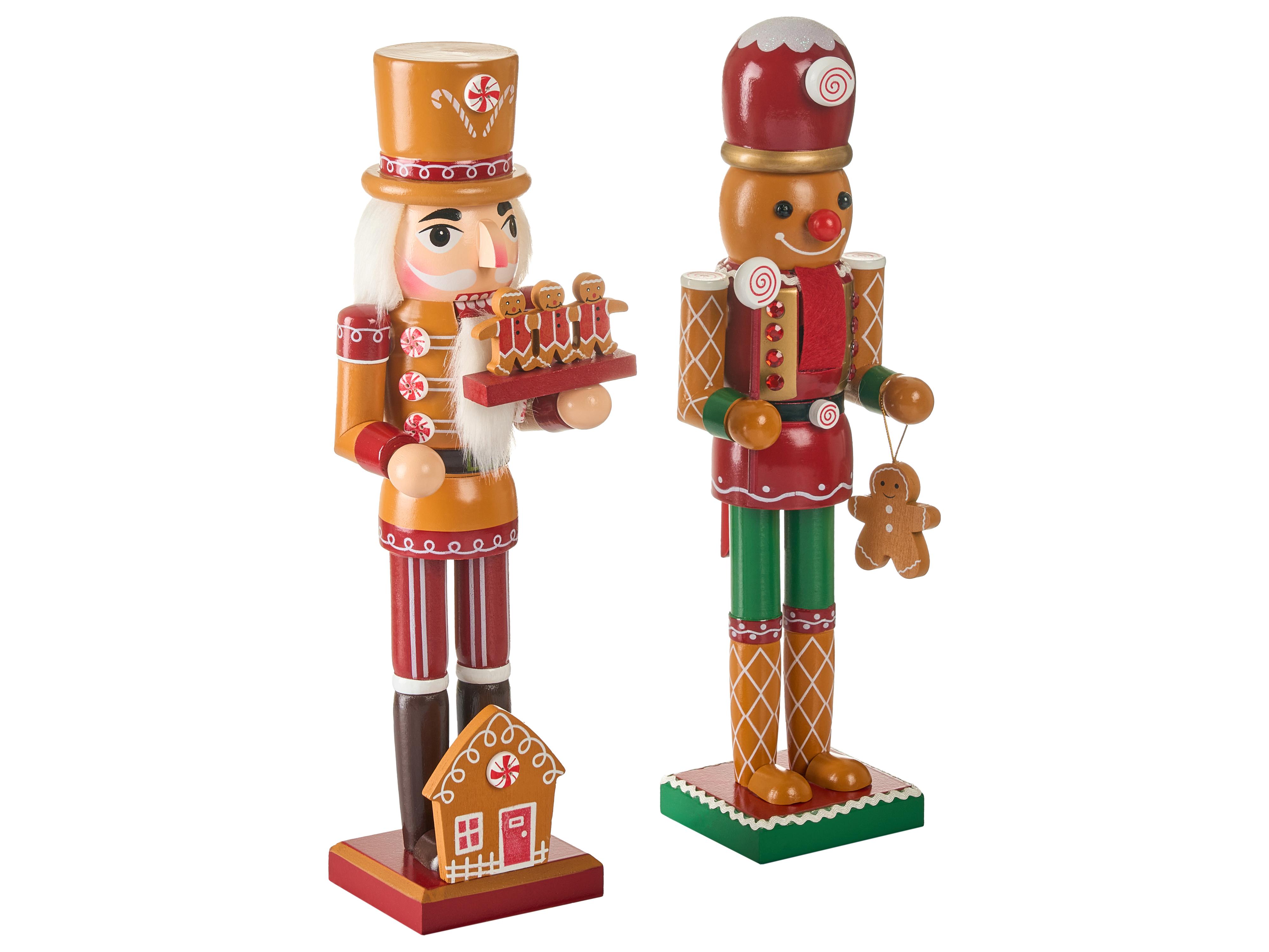 Set of 2 Figurines GRANSJON Nutcracker 35 cm Orange