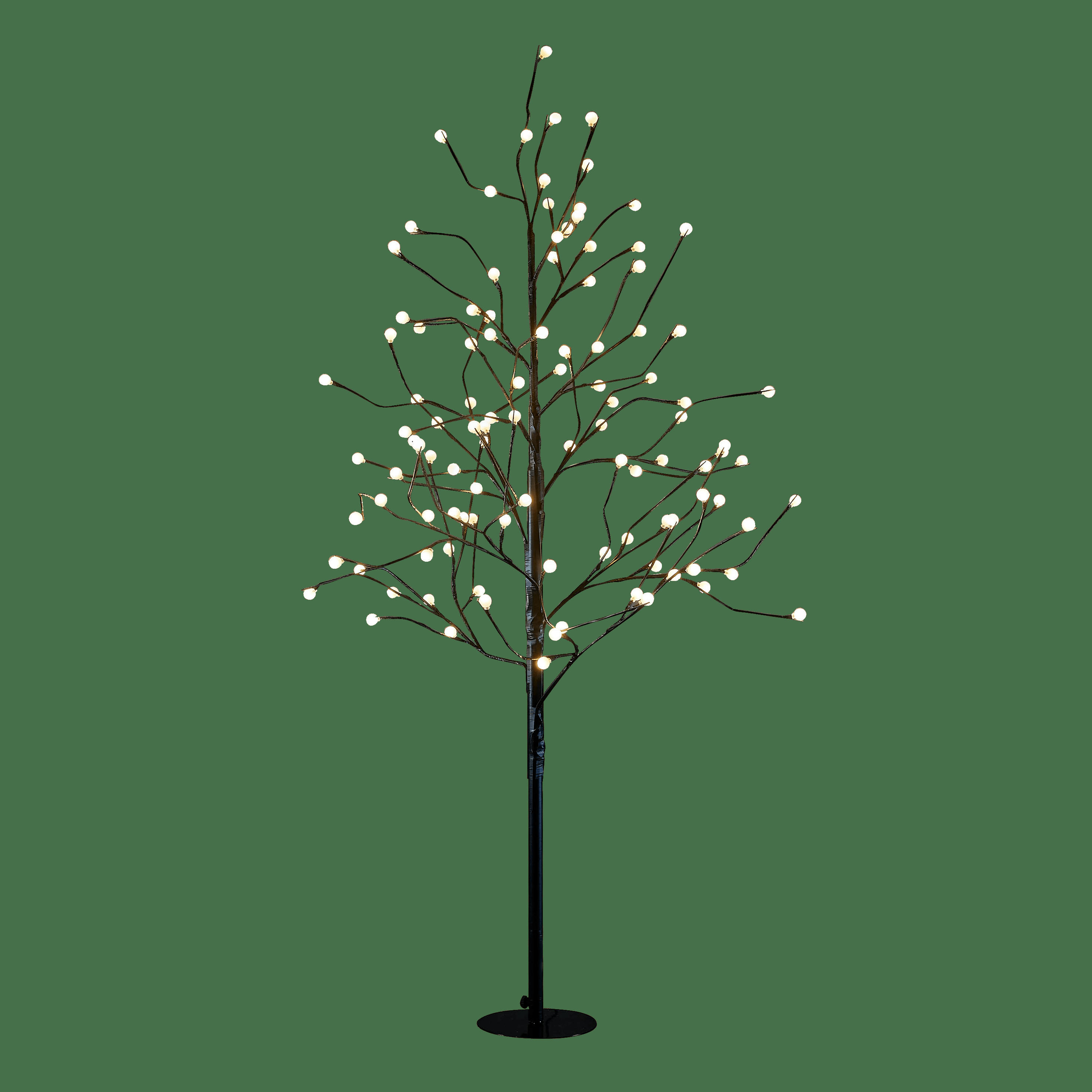 - Arbre lumineux en métal noir 108 LED H150