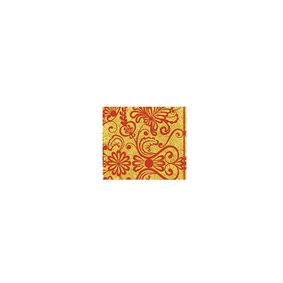 VOLUTES - Paillasson en coco motifs volutes rouges 70x40cm