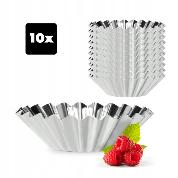 Foremki Metalowe Do Babeczek Muffinek 7cm 10 szt.