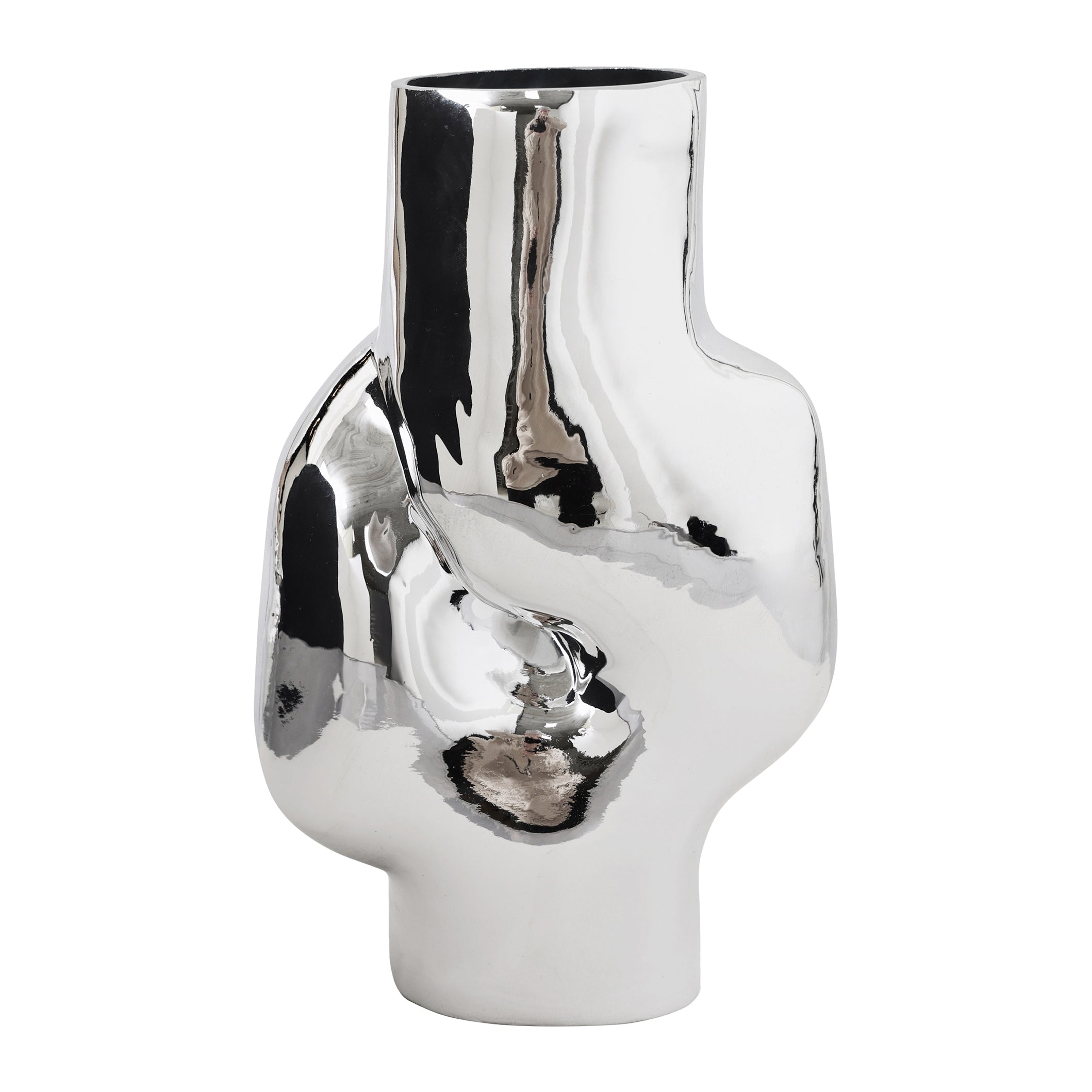 HKliving Gleam Glass Vaas High - Chrome