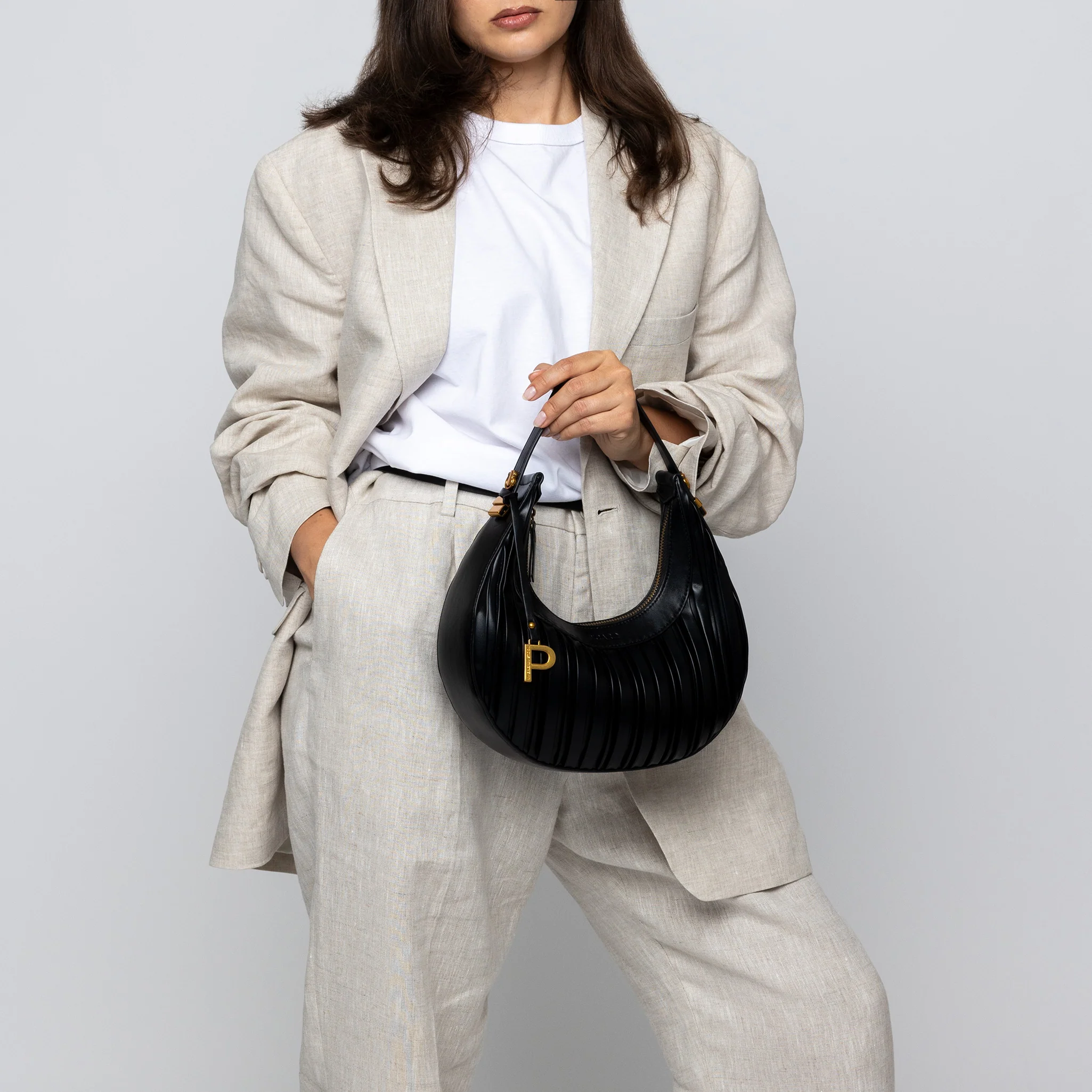 Schultertasche Croissant R257