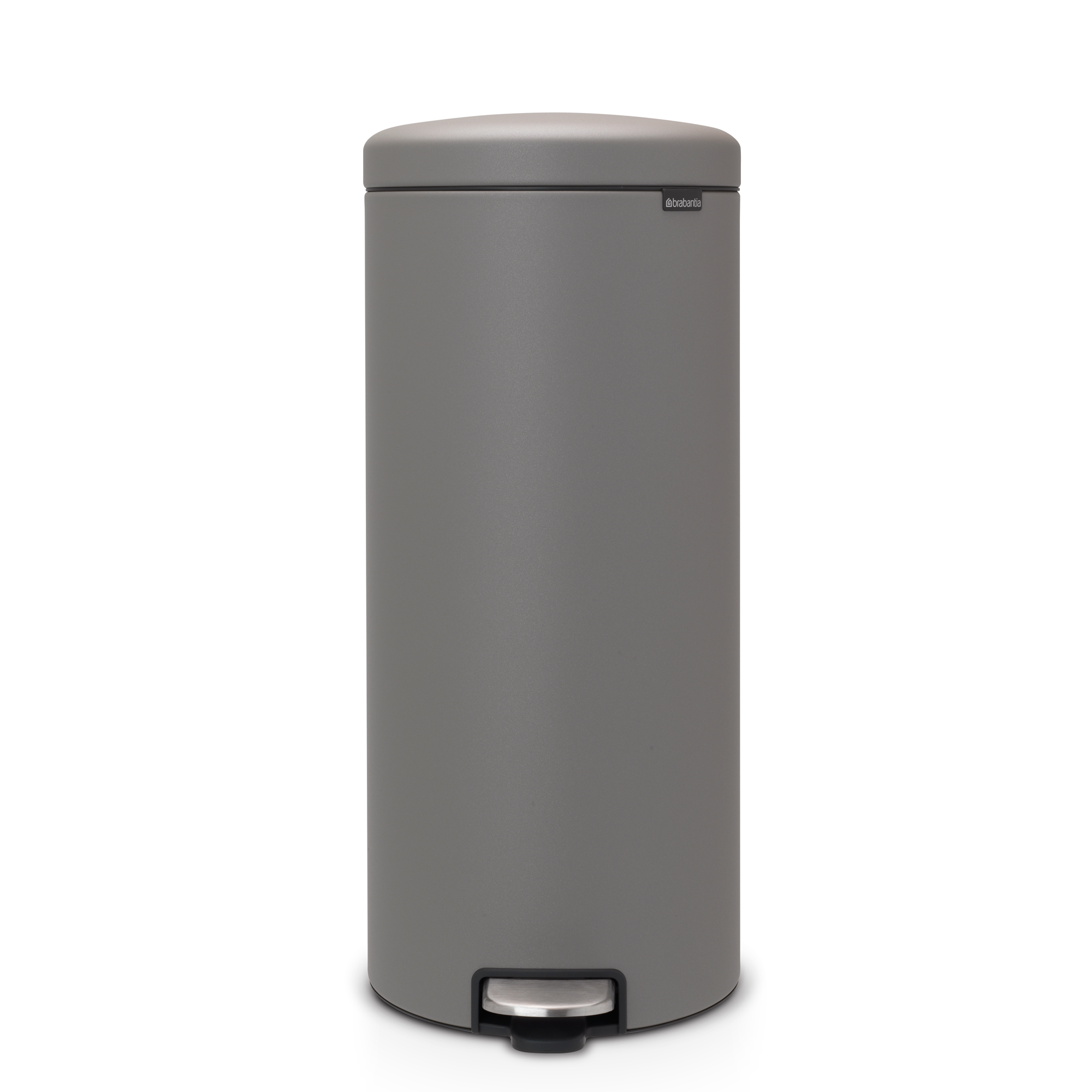 Brabantia NewIcon Pedaalemmer, 30 liter, kunststof binnenemmer - Mineral Concrete Grey