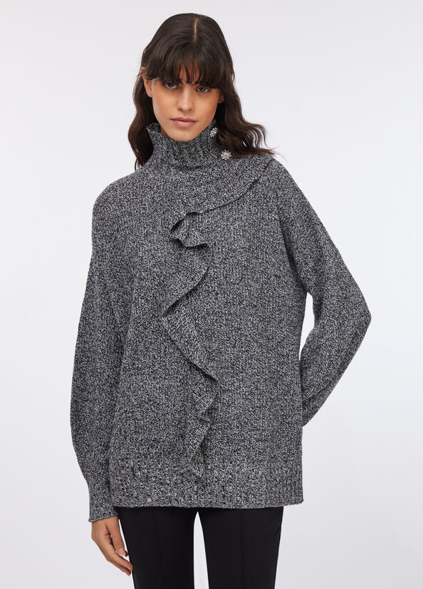 Maglia con maxi volant