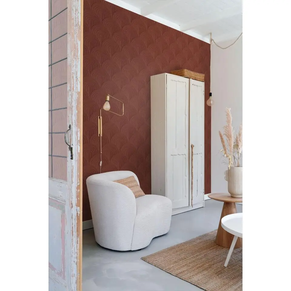 ESTAhome behang 3D-motief roodbruin - 50 x 900 cm