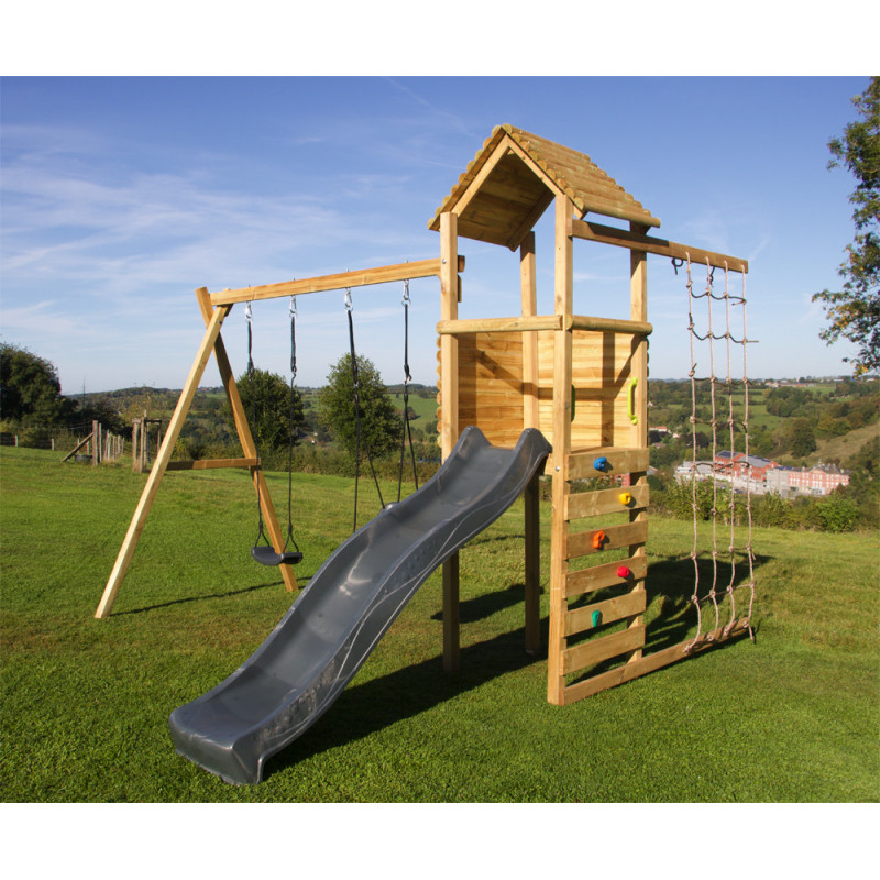Portique en bois Louis anthracite