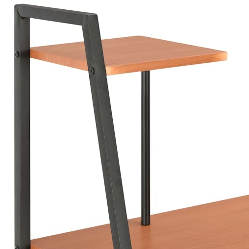 NNEVL Desk with Shelving Unit Black and Brown 102x50x117 cm