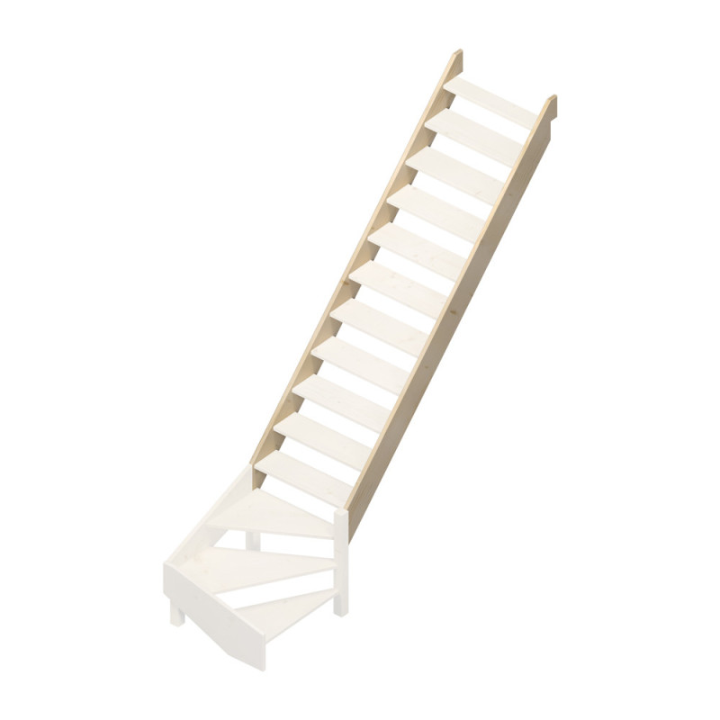 Limons pour escalier Jura 1/4 tournant bas 2 pièces SOGEM