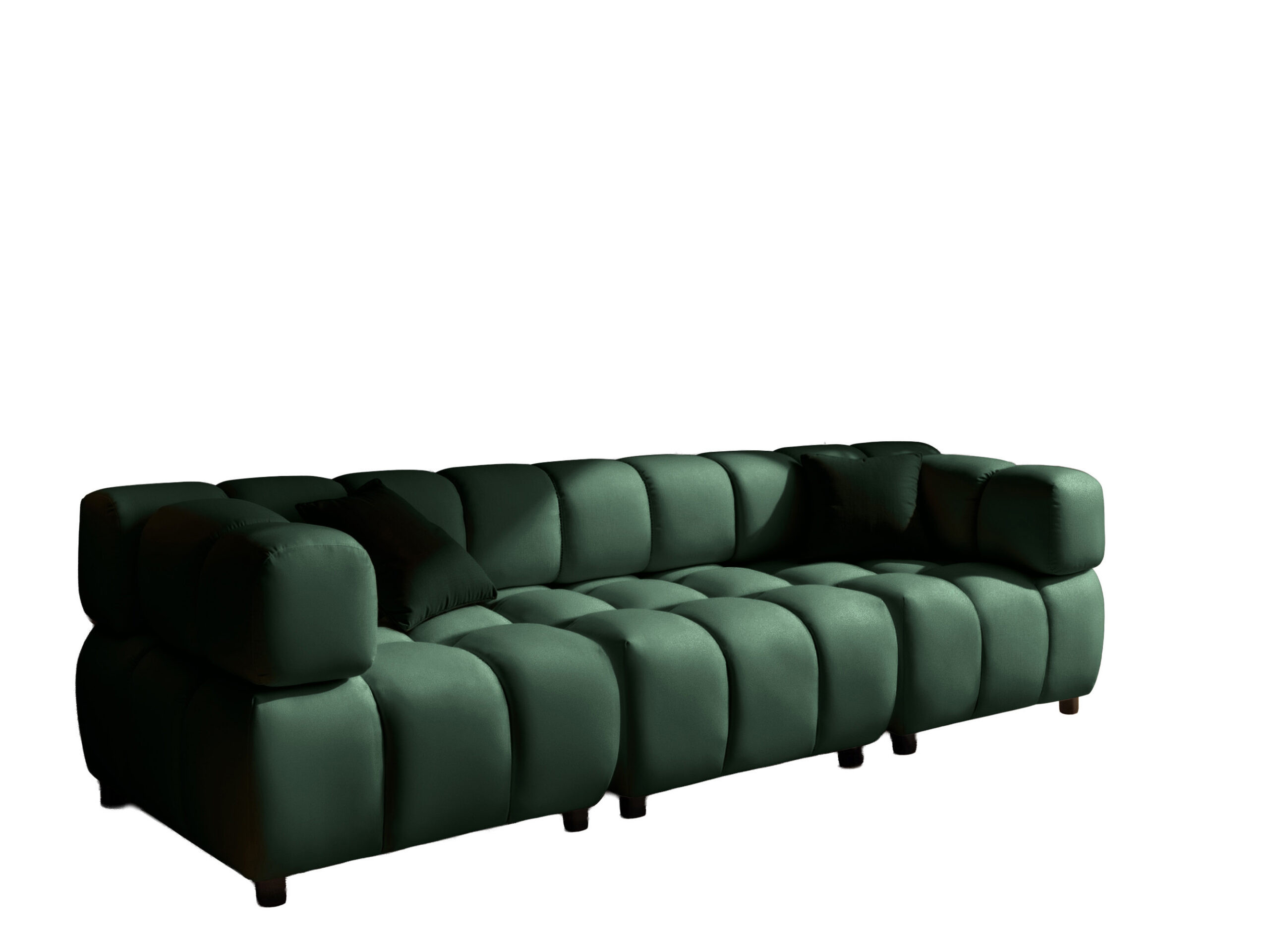 Sofa modułowa czteroosobowa, tkanina welurowa Bluvel, Zielony, Bolla