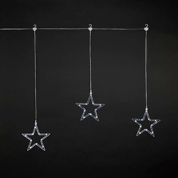 Etoiles lumineuses LED blanc intérieur L.1,7 m (x 3)