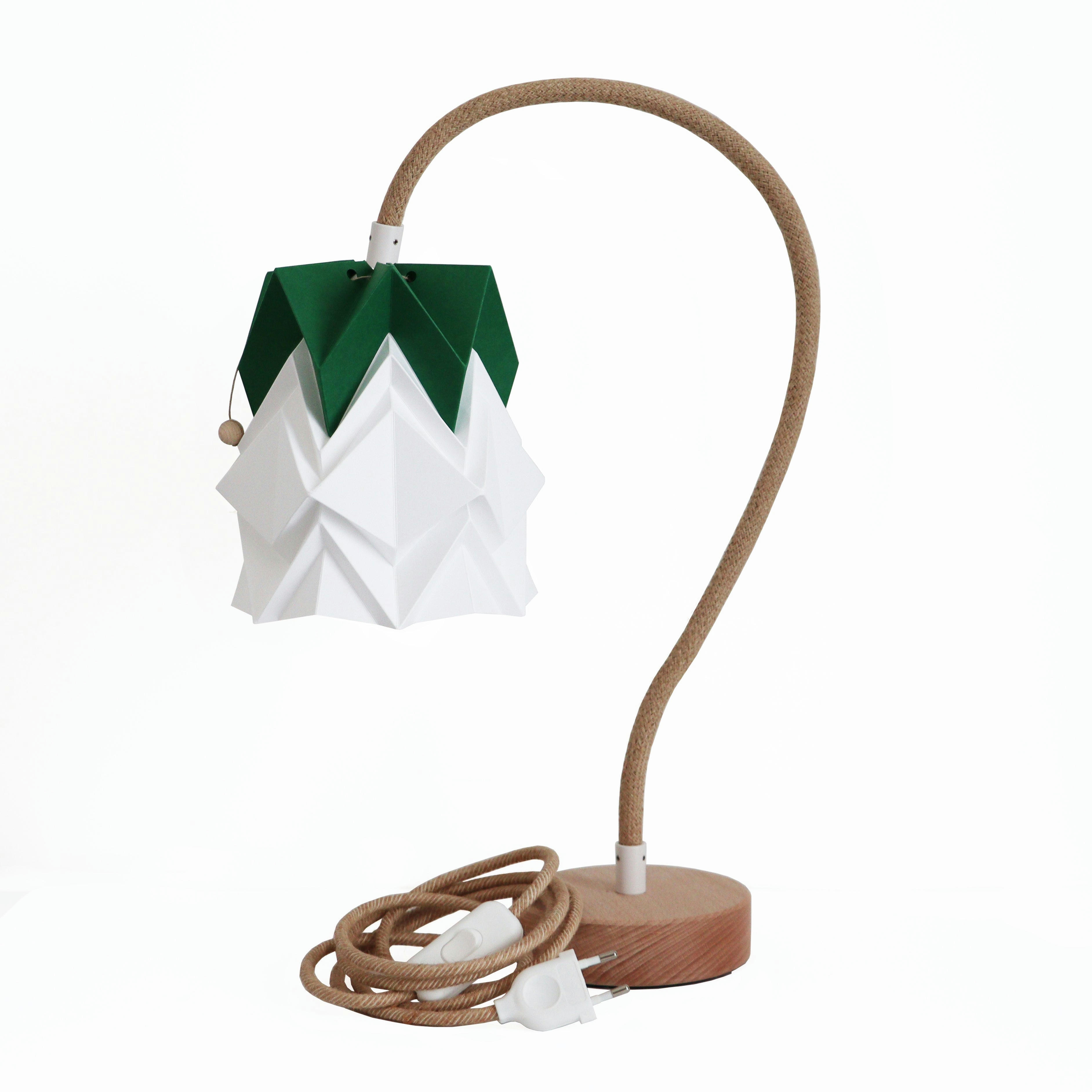 KIKYO - Lampe de Table avec pied flexible et petit abat-jour en papier
