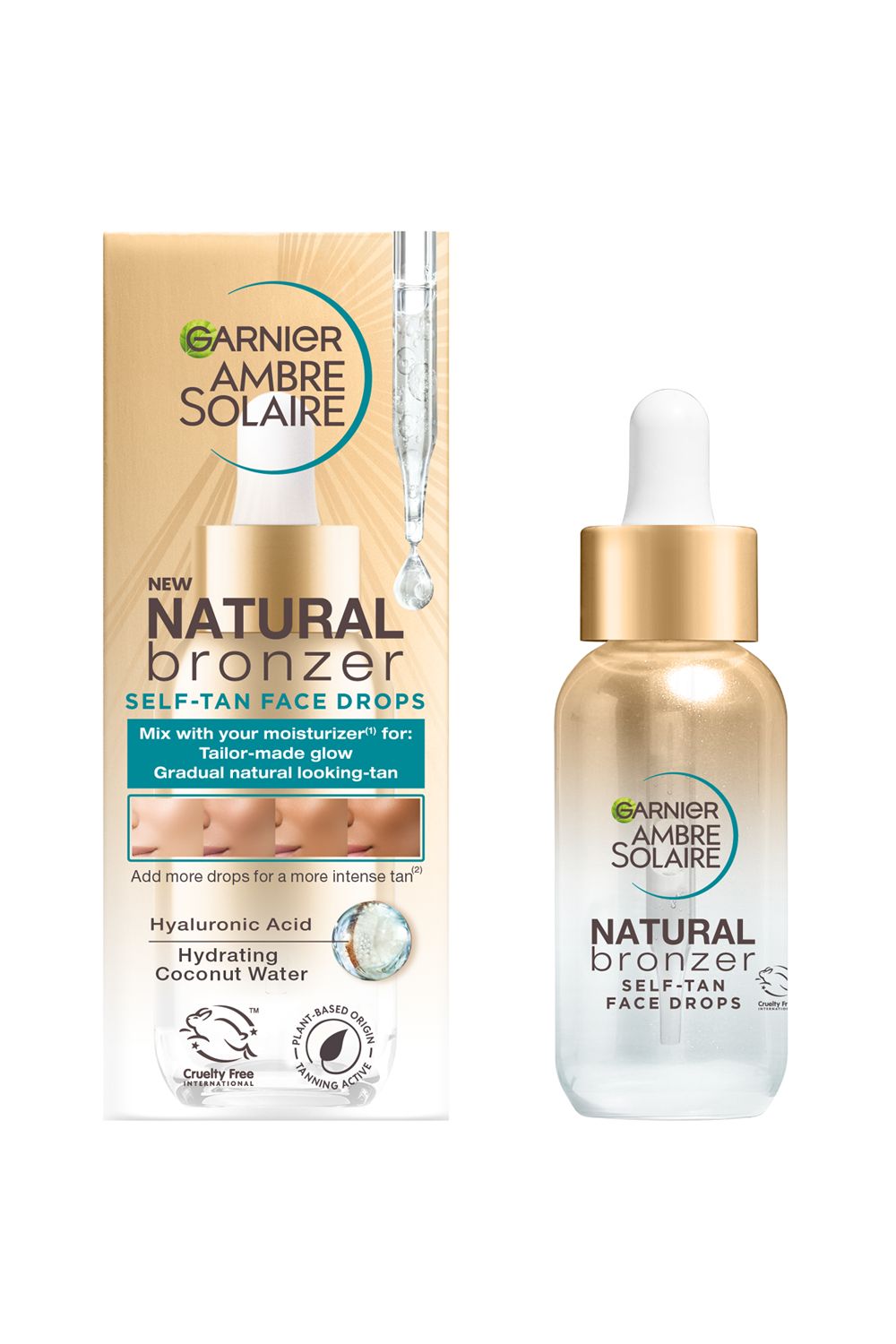 Garnier Ambre Solaire Natural Bronzer Self Tan Drops for Face 30ml