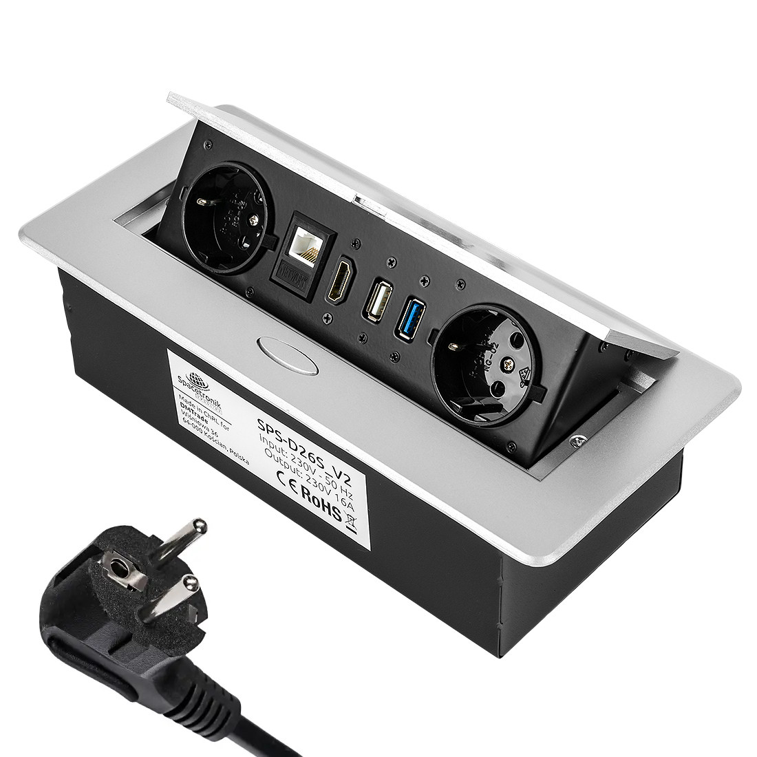 Gniazdo blatowe otwierane Spacetronik SPS-D26S V2