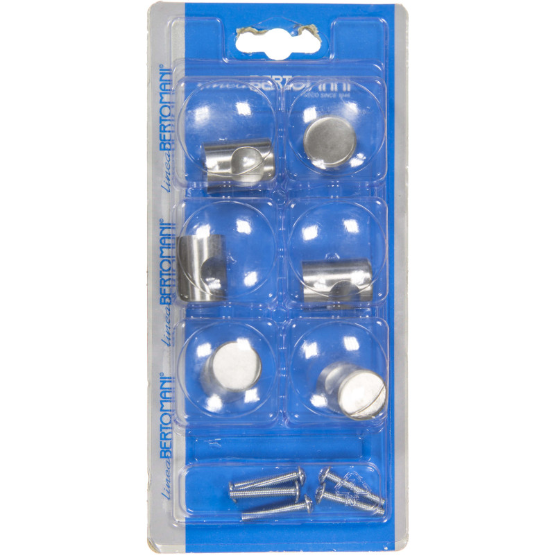 Bouton cylindrique en acier inoxydable Ø 20 mm 6 pièces LINEA BERTOMANI
