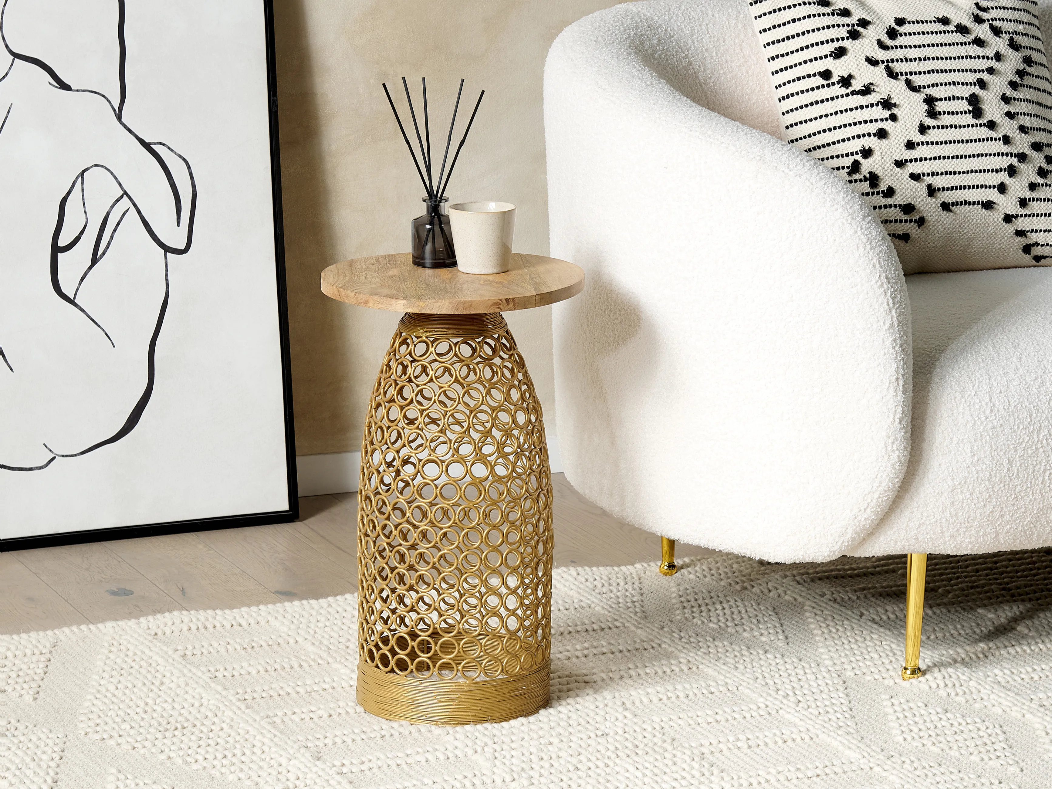 Side Table WAIHI Mango Wood Brown