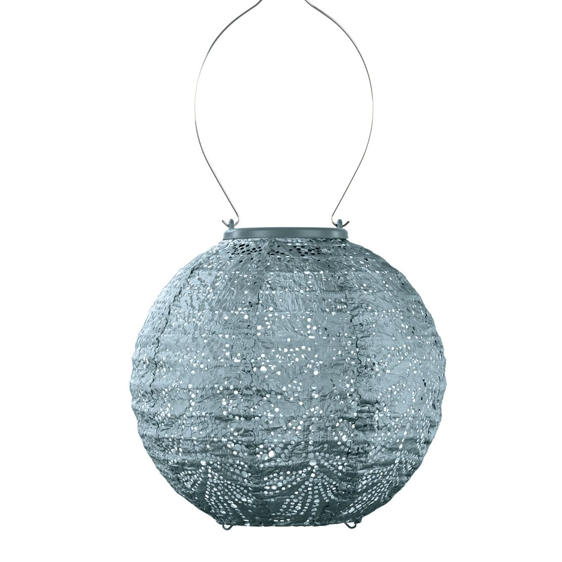 Lumiz solar lampion - folia rond - 320 cm - grijs blauw