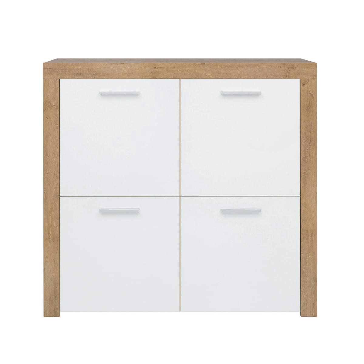 - Buffet 4 portes blanc et naturel