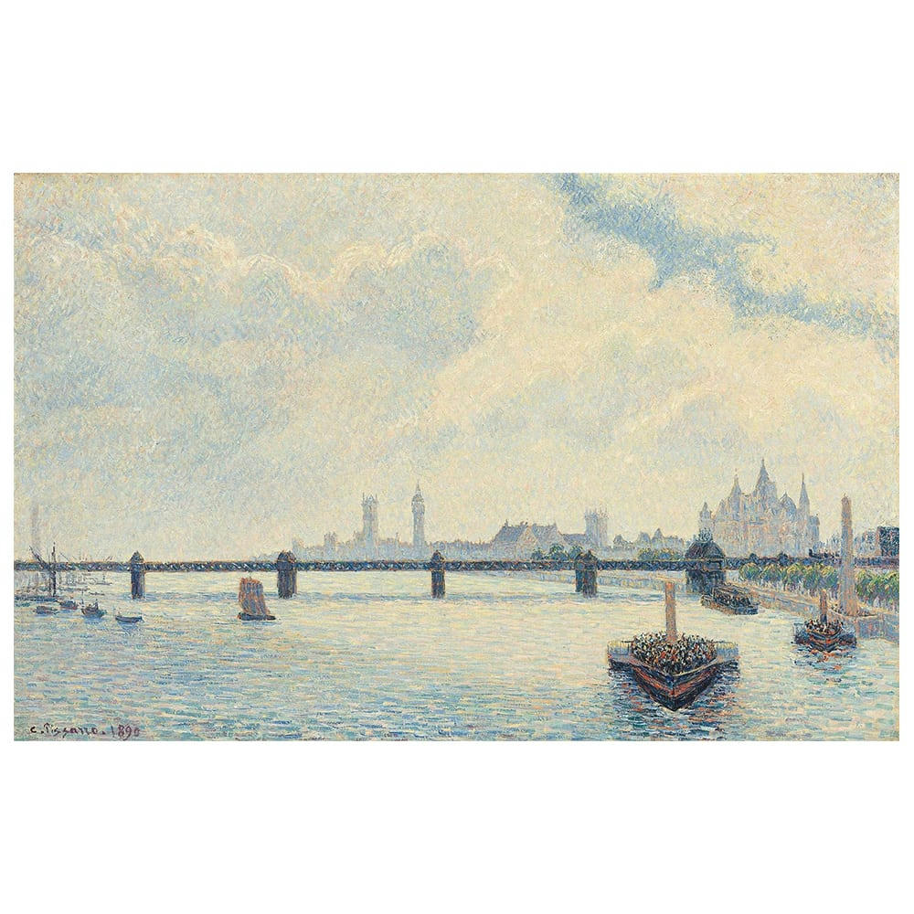 - Tableau pont de Charing Cross Camille Pissarro 50x80cm