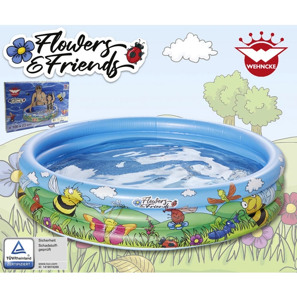 Pool »Flowers & Friends«, blau/grün, Breite: 100 cm