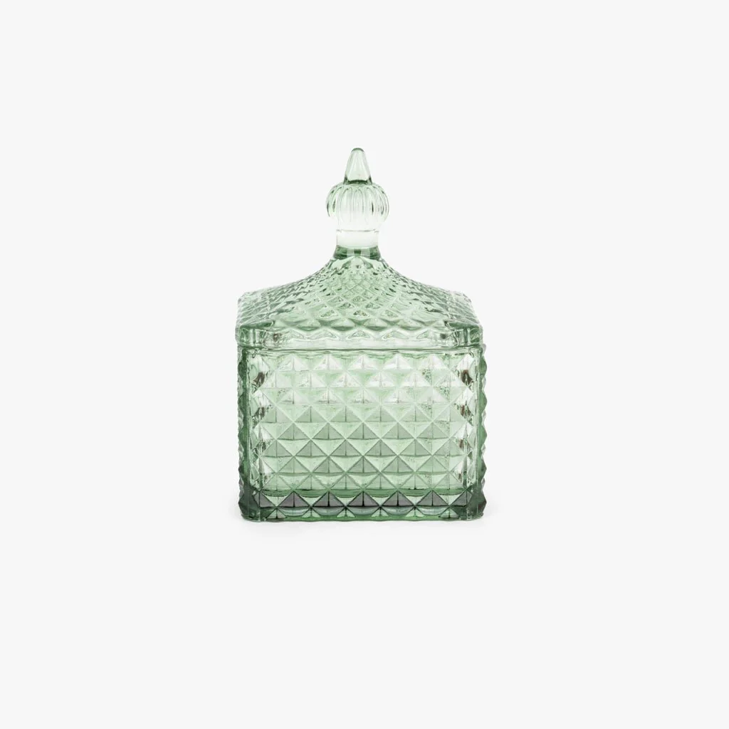 Caixa de Vidro Verde Quadrada SUNRISE