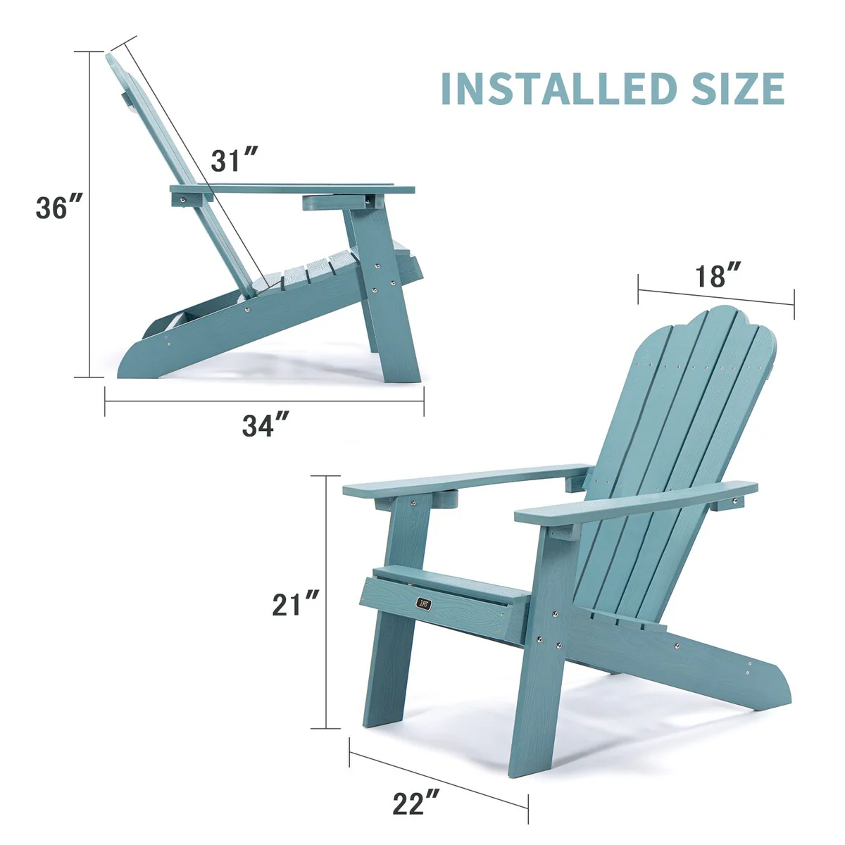 Backyard Furniture Painted Seating with Cup Holder For Lawn Outdoor