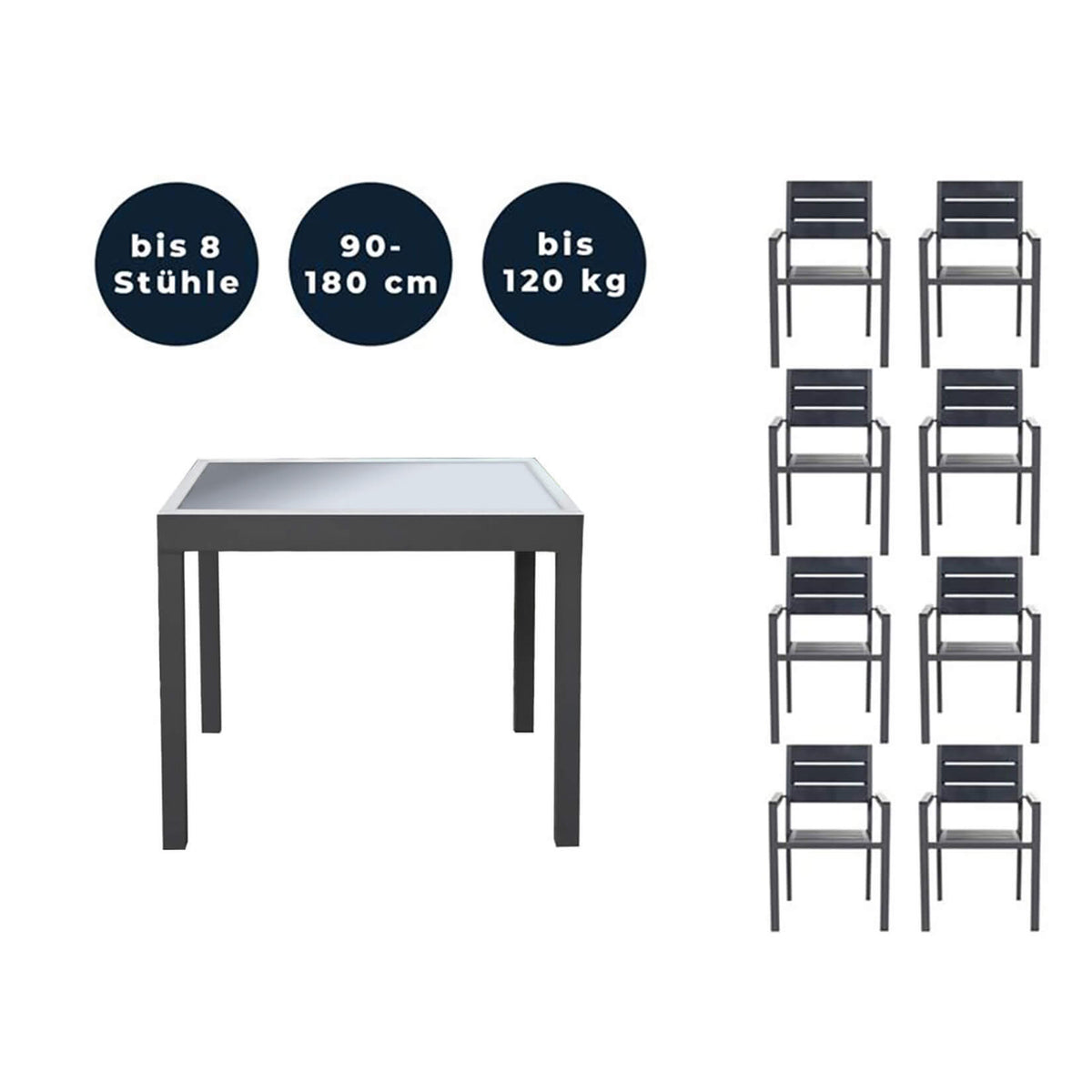 Home Deluxe VERANO tuintafel