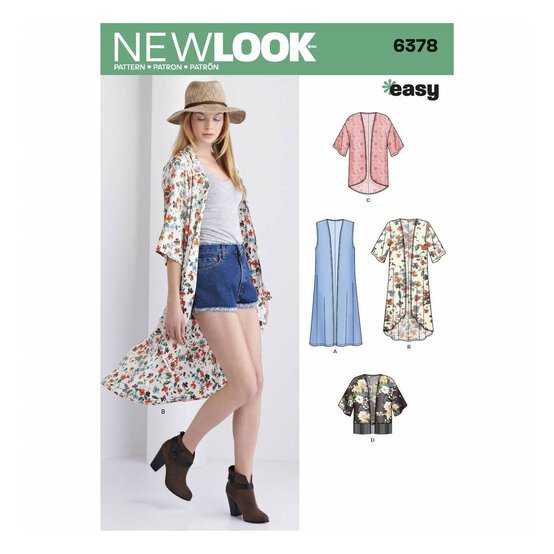 New Look Women's Kimono Sewing Pattern 6378