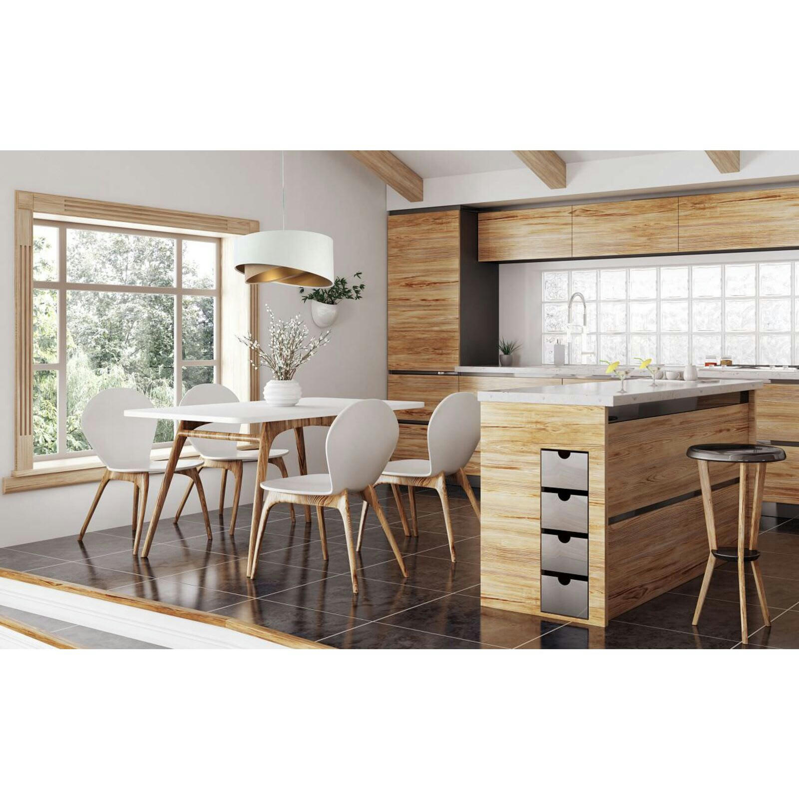 GALAXY - Suspension Tissu Blanc 50x50x23 cm