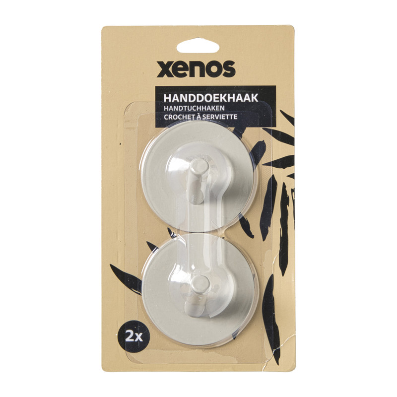 Handdoekhaken - beige - set van 2