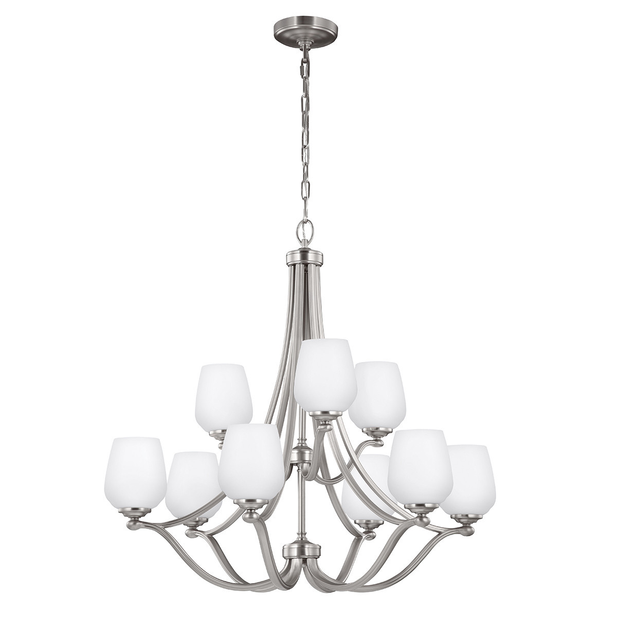 Żyrandol satynowy nikiel Vintner 9xE27x60W wym:310,4x81,7x81,7 Feiss