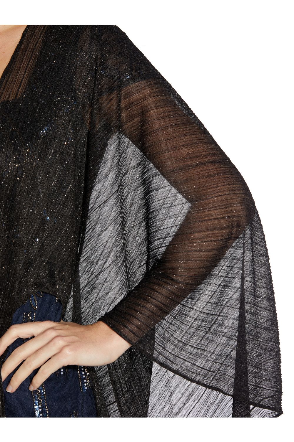 Adrianna Papell Metallic Mesh Coverup