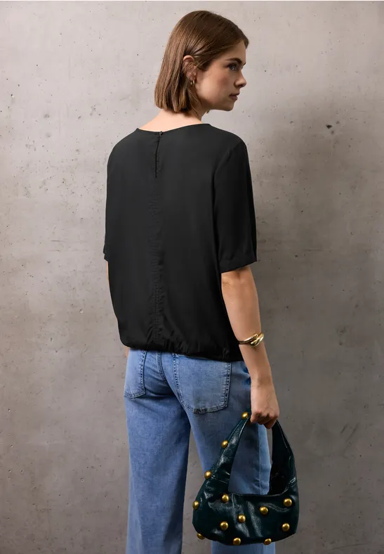 Blusenshirt mit Elastiksaum