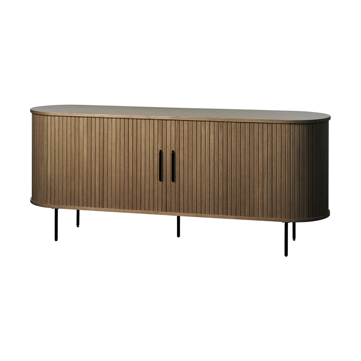 Olivine Lenn Dressoir Gerookt Eiken - Hout - Schuifdeuren - B 180 cm