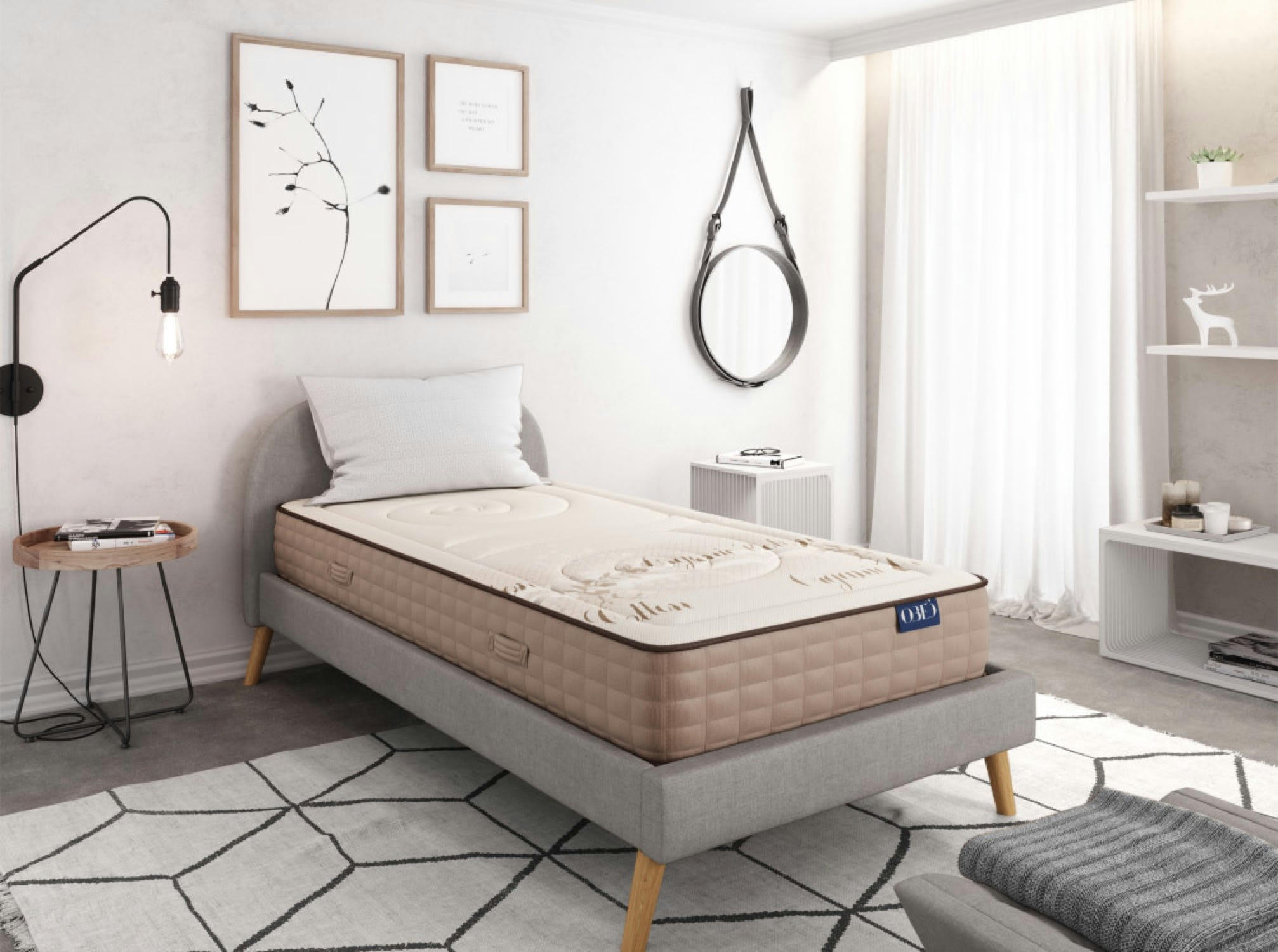 OBED - MEMORY GREEN - MEMORY GREEN Matelas à mémoire de forme - Largeur 90 cm