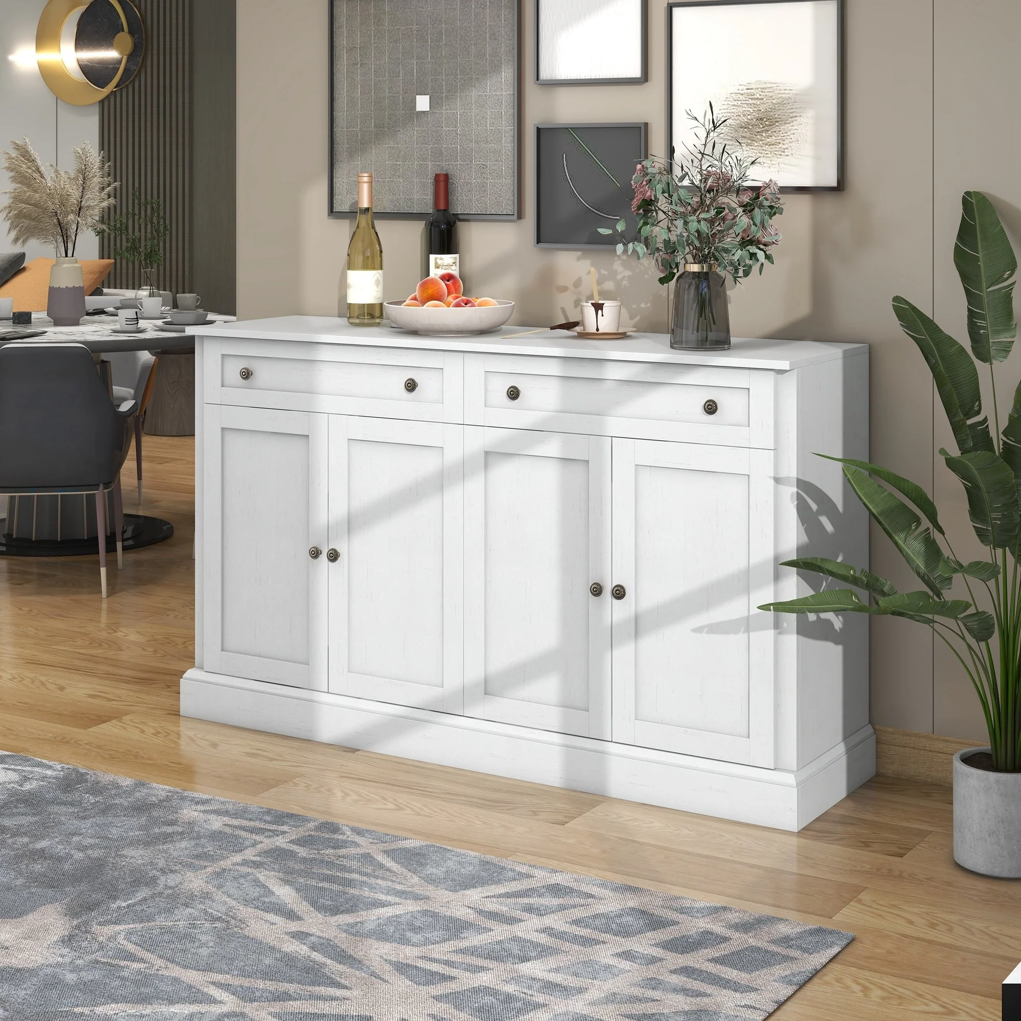 Kitchen Sideboard Storage Buffet Cabinet with 2 Drawers