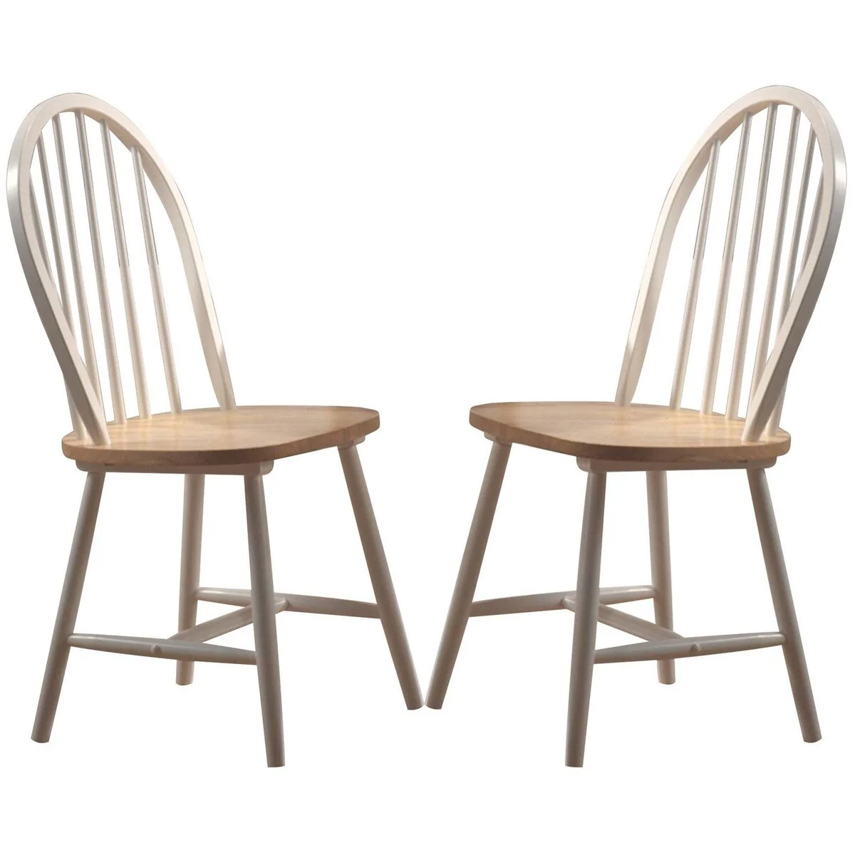 Hania Two-Tone Windsor Spindle Back Dining Chairs (Set of 4)