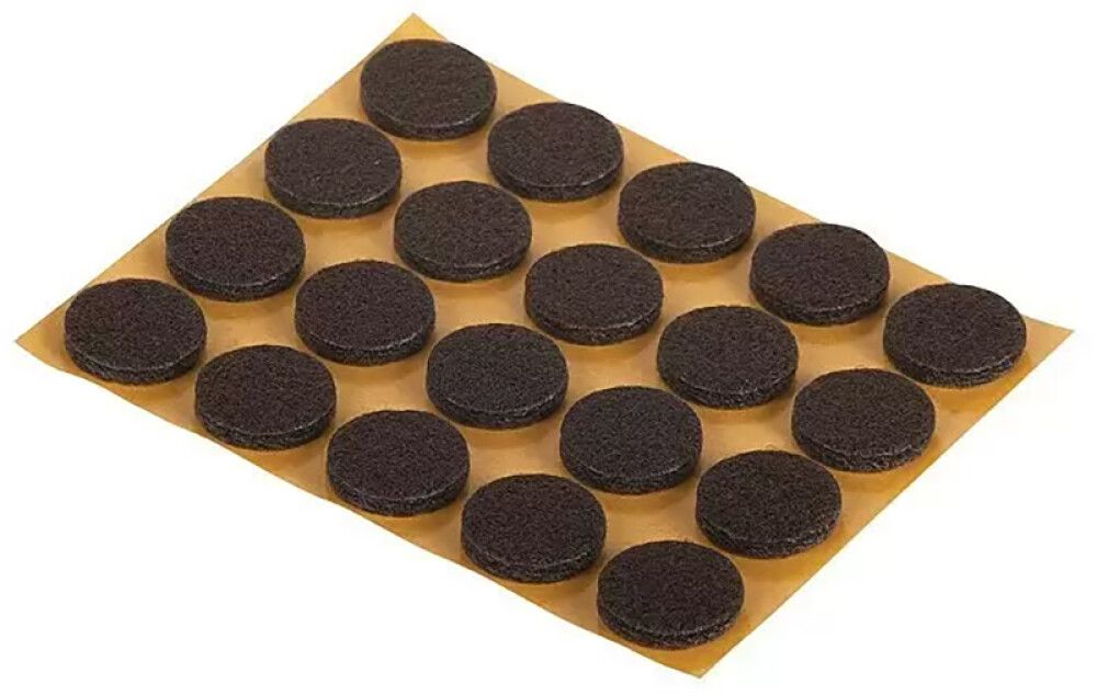 FILTPUTER SUKI SELVKLEBENDE BRUN 17MM 20-PAKNING