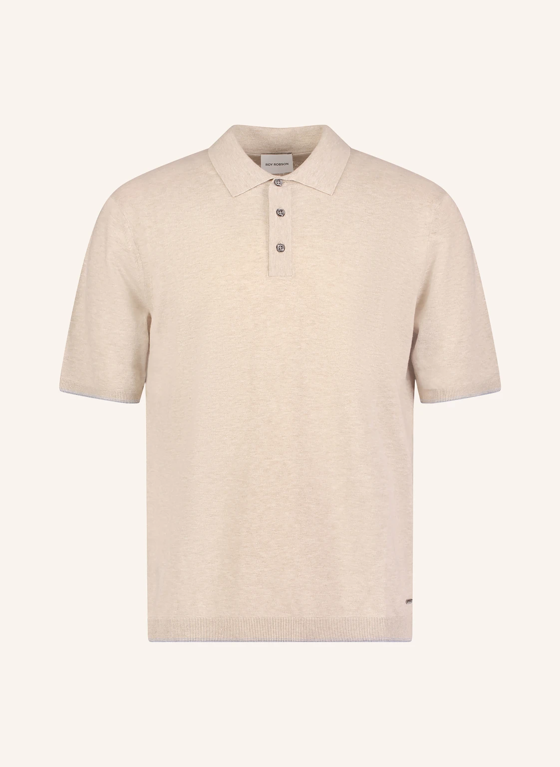 ROY ROBSON Strick-Poloshirt mit Leinen