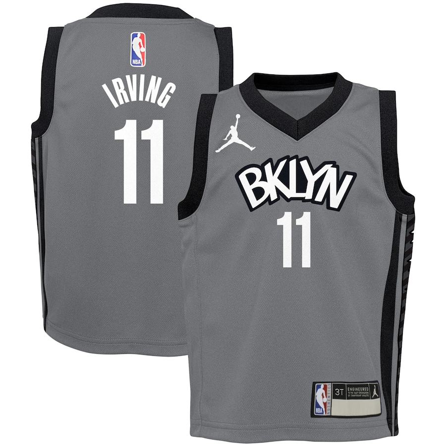 Kyrie Irving Brooklyn Nets Jordan Brand Toddler 2020/21 Jersey - Gray - Statement Edition