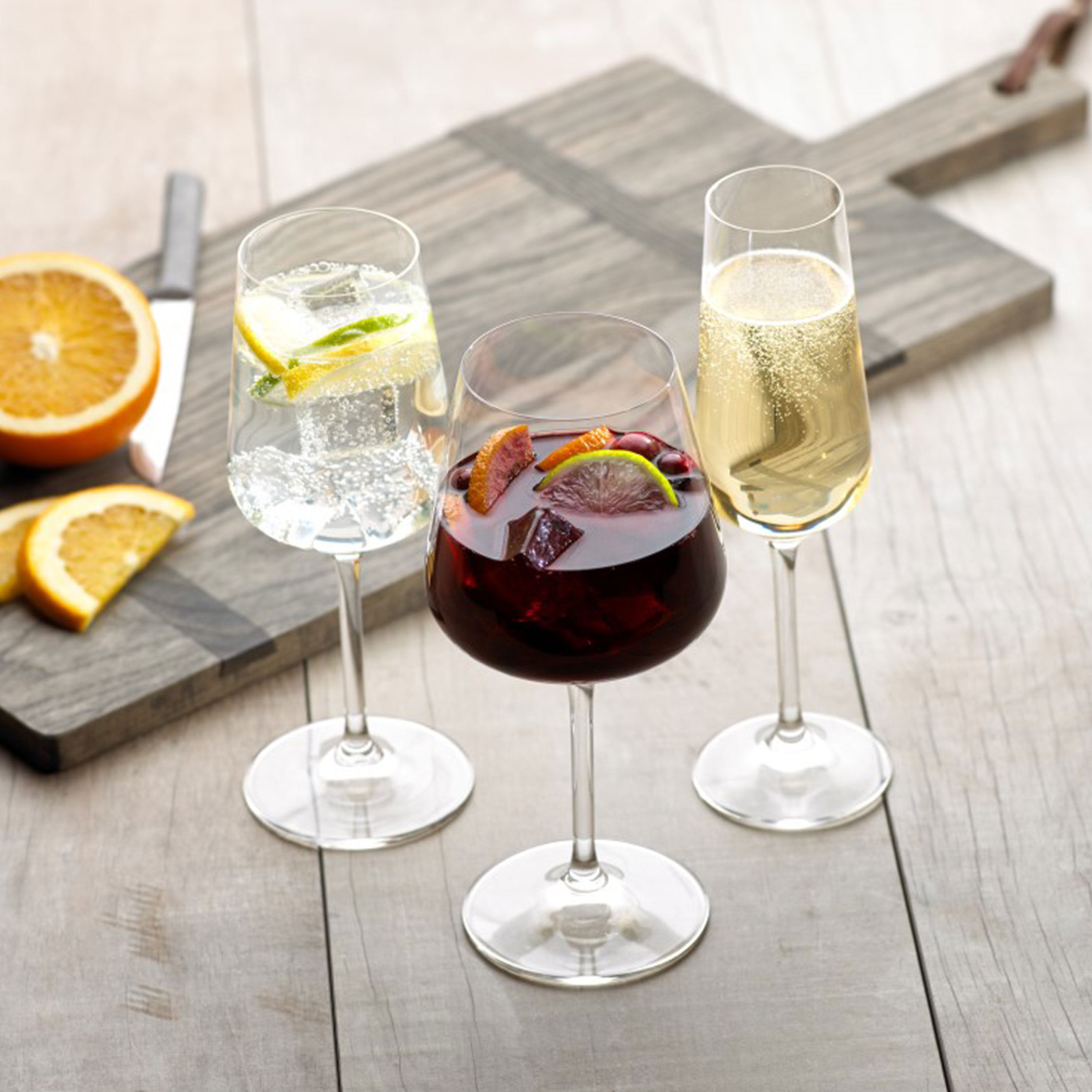 Ovid Red wine glass - Clear, 6.8 oz, crystal glass