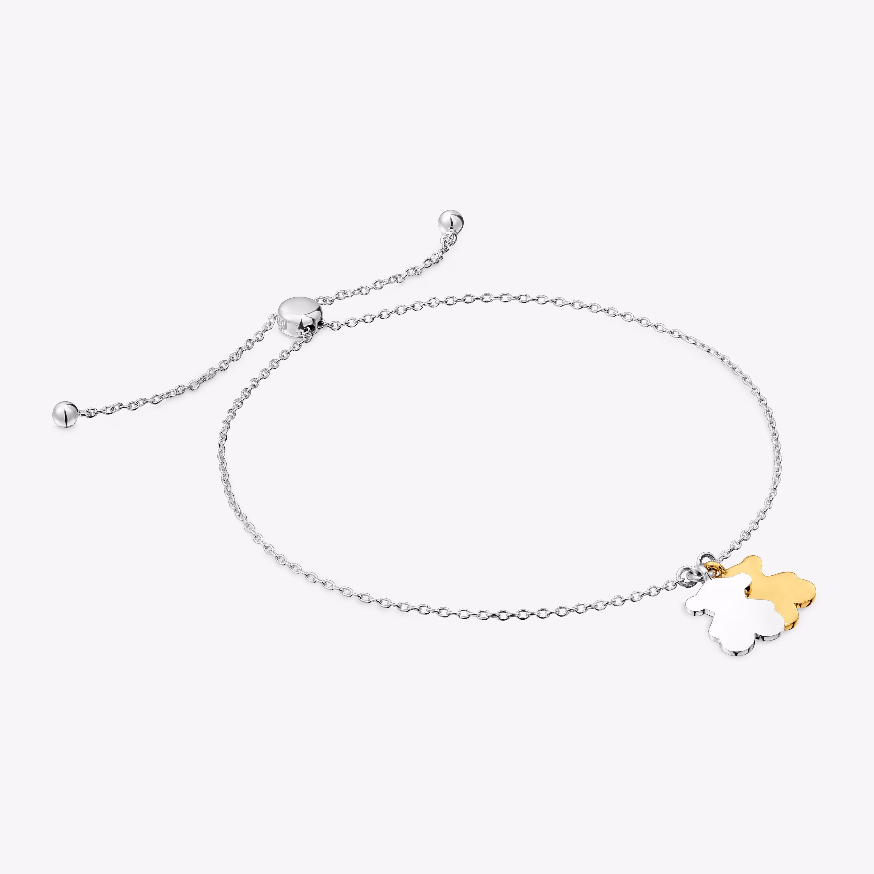 Pulsera oso cadena bicolor Sweet Dolls