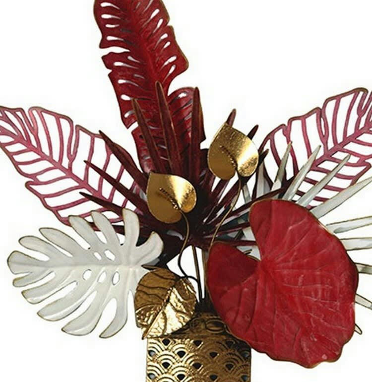 CASSIS - Décoration murale en métal composition florale 75x63x9