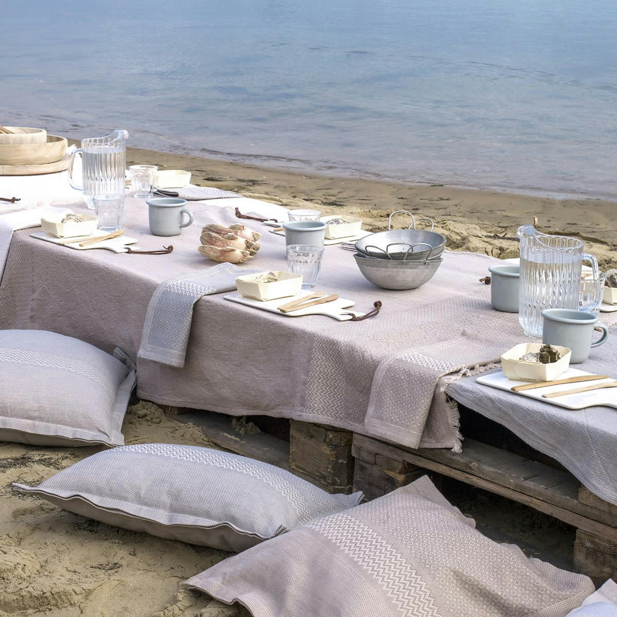 SLOW LIFE - Set de table en coton metal 50 x 30