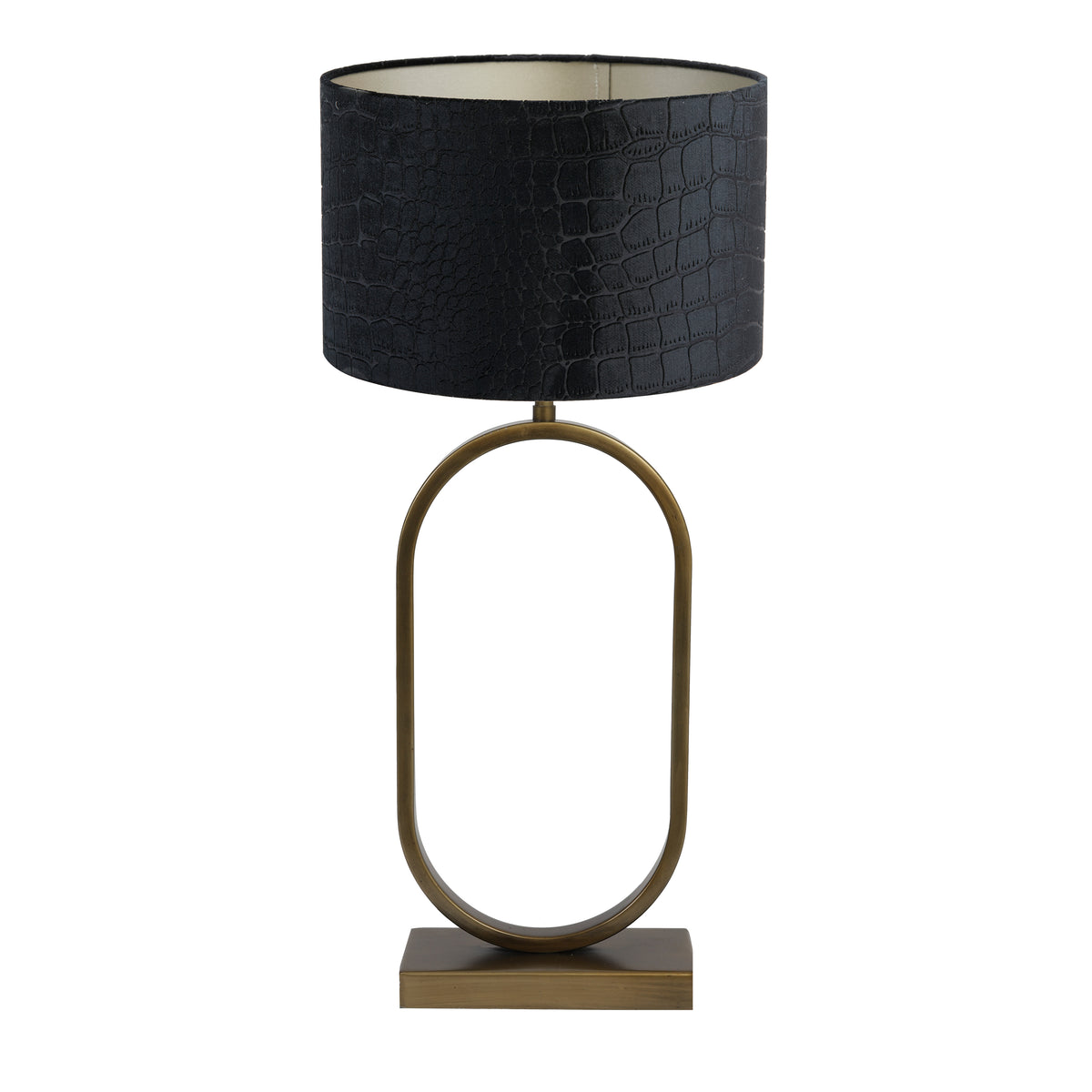 Light & Living tafellamp Jamiri/Praya - ant. brons, zwart - 30x30x67cm