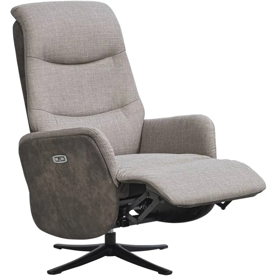 Relaxfauteuil Herman - elektrisch verstelbaar - duo-stof grijs