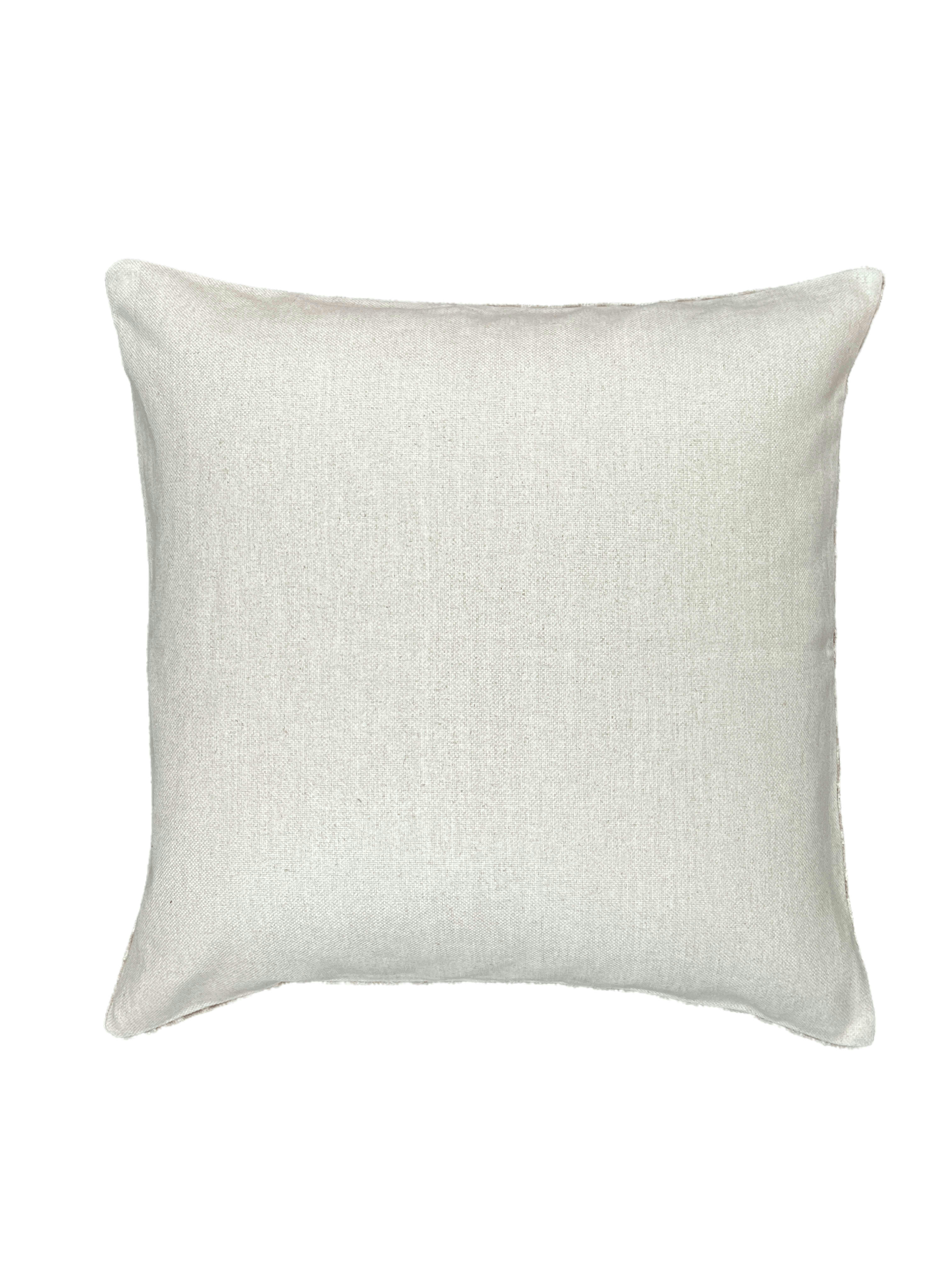 - Housse de coussin velours soie ikat  50x50 gris