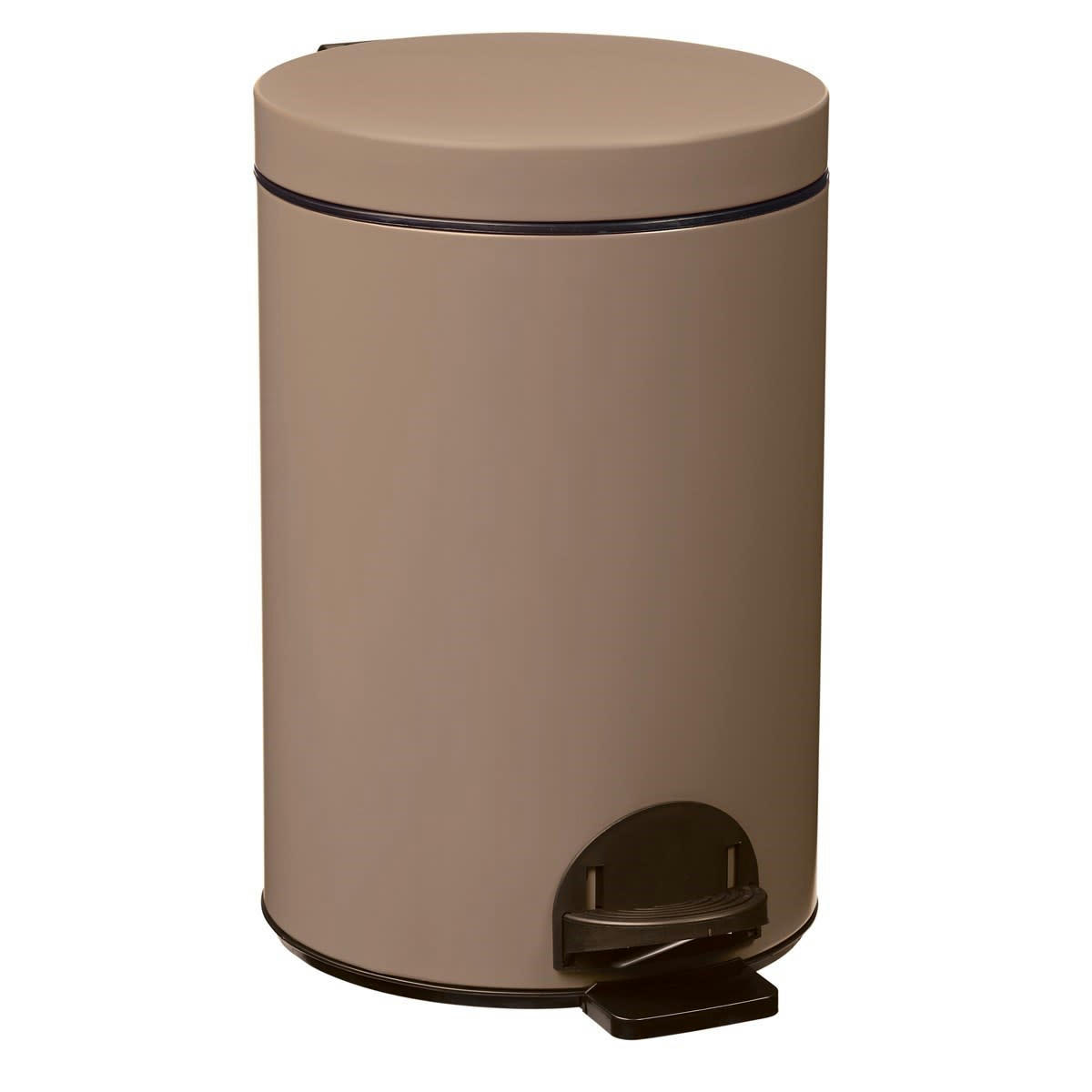 ELORA - Poubelle 14L en Métal Beige foncé