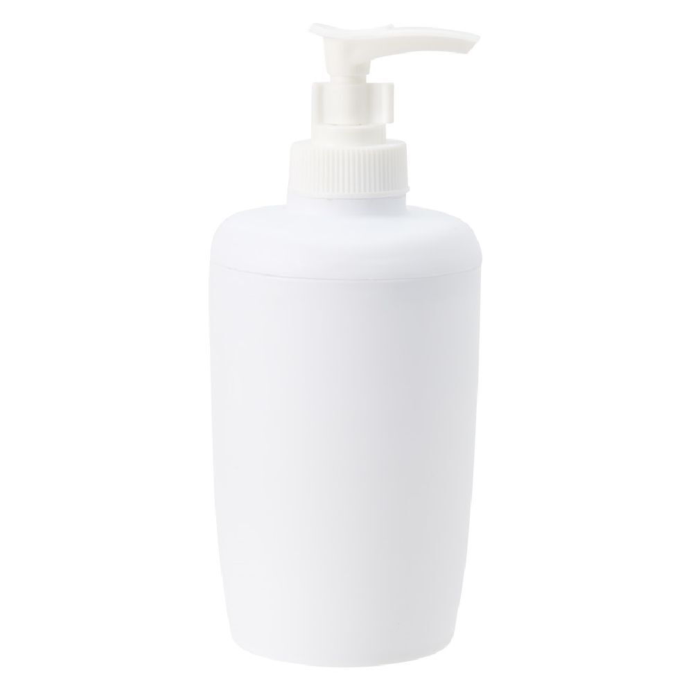 Distributeur à savon en plastique uni blanc