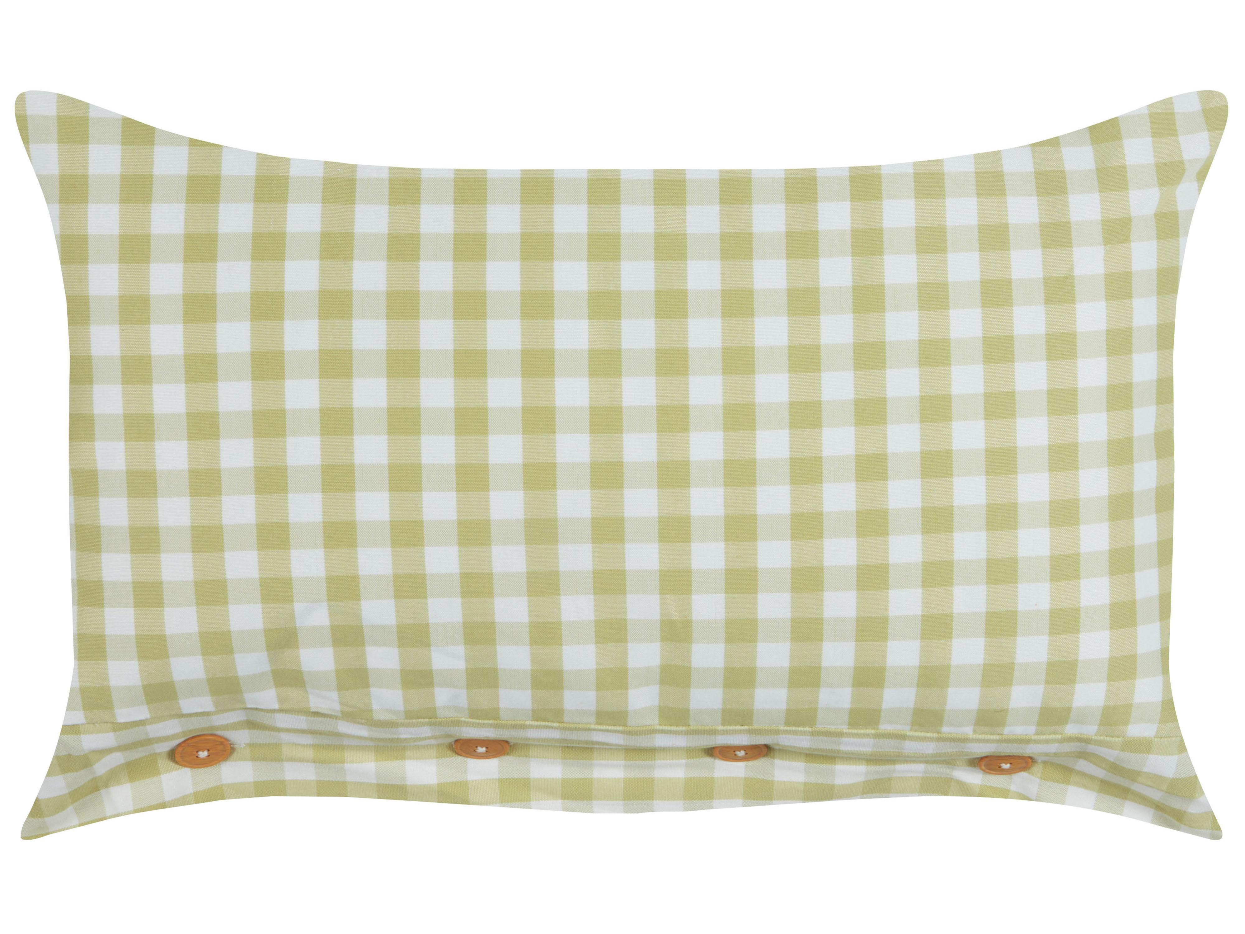 Throw Cushion TALYA 40 x 60 cm Olive Green Checked